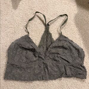 Aerie Lace Bralette in Forest Green